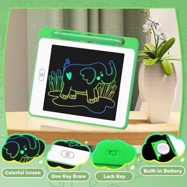 8 Pack LCD Writing Tablet for Kids, 6.5 Inch Colorful Doodle Board Drawing Tablet, Erasable Reusable Electronic Drawing Pads, Educational Learning Toys Birthday Gifts for Girls Boys Age 3 4 5 6 7 8 - Image 4
