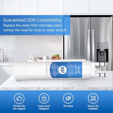 TEEHAY FPPWFU01 PurePour PWF-1 Water Filter Replacement, Compatible with FPPWFU01 PurePour PWF-1, Frigidaire GRFC2353AD, GRFC2353AF, GRFN2853AF, GRFS2853AD, GRFS2853AF, GRSS2652AF, 3 Pack - Image 5