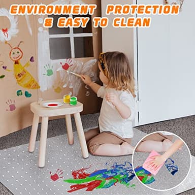 Office Chair Mat for Carpeted Floors, Desk Mats 48"X30" for Rolling Desk on Low Pile Carpets, Small Computer Gaming Plastic Floor Mats for Office Chair on Carpet, Easy Glide Without Curling - Image 6