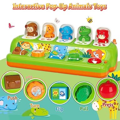 Duchong Pop Up Toys for 1 Year Old Boy Girls, Interactive Cause and Effect Learning Toys with Music & Light for Baby 6 7 8 9 10 11 12 Months, Christmas Birthday 1st Gifts for Toddlers - Image 2