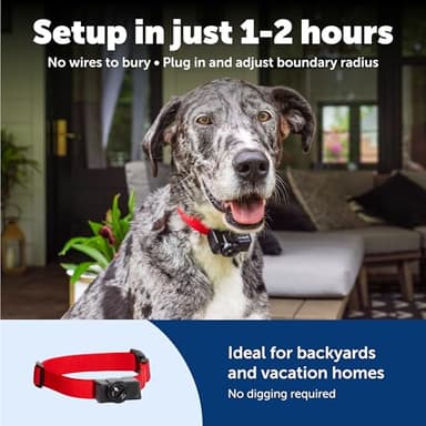 PetSafe Wireless Pet Containment System - Original Wireless Electric Fence for Dogs - Covers Up to 1/2 Acre - for Pets 8lb+ - Image 6