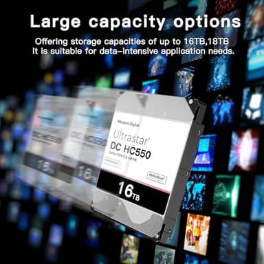 Western Digital Internal Hard Drives 16Tb DC HC550 Surveillance,Wd 3.5 HDD Sata 6Gb/s 7200 PRM NAS 512 mb Cache for Dvr Nvr (Renewed) - Image 3