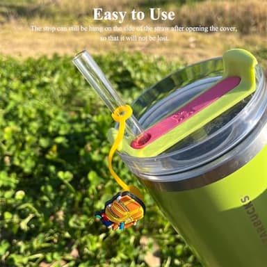 Amreich Teacher Straw Covers, 6 PCs Straw Toppers Reusable Straw Cover Cap Compatible with Stanley 30 & 40 Oz Tumbler, Stanley Cup Accessories Gifts for Students and Teachers - Image 3