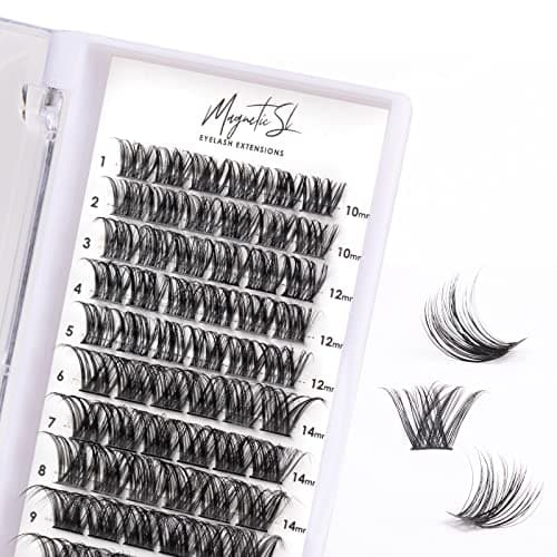 Cluster Lashes 72 Individual Lashes Clusters Eyelash Extensions False Eyelashes DIY Wispy Fluffy Lash Extension Kit Reusable False Eyelashes Natural Look Mix 10-16mm C D Curl-DM01 - Image 1