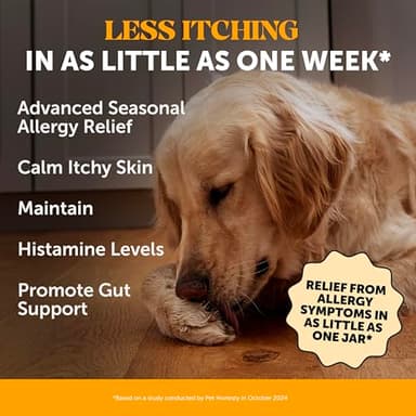 Dog Allergy Itch Relief - Maximum Strength Itch Supplement with Probiotics for Dogs - Immune Support & Skin Relief for Seasonal Allergies - Natural Itchy Skin Paw Relief - (Chicken, 90 Ct) - Image 2