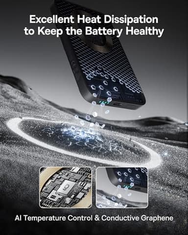 Baseus for MagSafe Portable Charger, 10000mAh Wireless Magnetic Power Bank with USB-C Cable 22.5W PD Charging, Slim Phone Battery Pack Compatible with iPhone 16/15/14/13/12 Pro/Pro Max Series-Black - Image 5