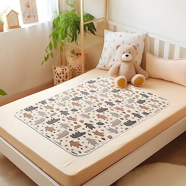 YIVEKO Baby Waterproof Bed Pad Washable Mattress Pad Reusable Underpads Bed Wetting Incontinence Cover for Baby Toddler Children and Adults - Image 5