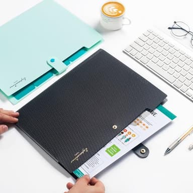 Sooez Accordion File Organizer, Letter Size Expanding File Folder with Labels, 5 Pocket Folders for Documents, Portable Paper Bill Receipt Organizer for Home School Office Supplies, Black - Image 6