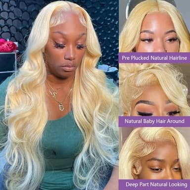 Fayniss 30 Inch 613 Blonde Wig Human Hair 180% Density 13x6 Body Wave Lace Front Wigs Human Hair Glueless Wigs Pre Plucked With Baby Hair (30 inch, 613 Blonde Wig) - Image 5