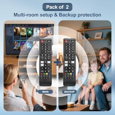 【Pack of 2】 Replacement for Samsung TV Remote Control, Universal Remote for Samsung Smart TV Frame Crystal UHD OLED QLED 4K 8k Series - Image 5