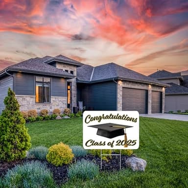 Congratulations Class of 2025 Graduation Yard Sign Home Decor Lawn Decoration With Stake Senior High School College Graduate White - Image 3