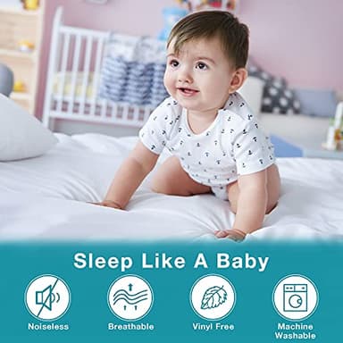 Lunsing 2 Pack Waterproof Twin Mattress Protector, Noiseless, Breathable, and Soft Twin Size Mattress Pad Cover with 6-16 inches Deep Pocket, White - Image 4