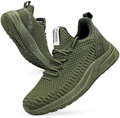 Feethit Women Tennis Running Shoes Walking Shoes Lightweight Casual Sneakers for Travel Gym Work Woman Waitress Nurse Olive Green 9 - Image 1