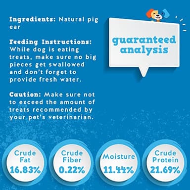 Jack&Pup Natural Half Pig Ears for Dogs Large, Pigs Ears for Dogs - Premium Dog Ear Treat - Dog Chew Treats for Large and Small Breeds (30 Pack) - Image 4