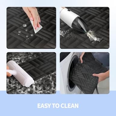 ELLINI Dog Car Seat Cover for Back Seat, Hard Bottom Back Seat Extender for Dogs, Holds 400lbs, 600D Heavy Duty Scratch-Proof Waterproof Dog Hammock for Car, SUV - Image 7