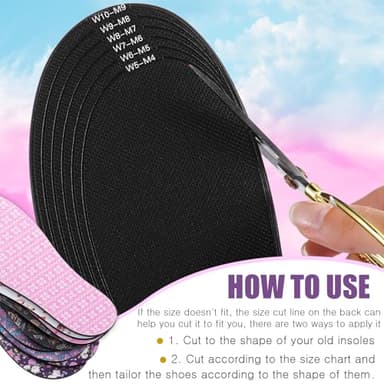 Velmitten 6 Pairs No Show Socks Sockless Shoe Liner Washable Barefoot Shoe Insoles No Slipping Inserts for Women Man(Soft Style) - Image 3