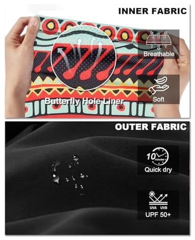 APTRO 2 in 1 Men's Swim Trunks 9" with Zipper Pockets Bathing Suit Built-in Board Shorts Swimwear Long Shorts Multicolor 1X - Image 4