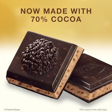 Ferrero Rocher Premium Chocolate Bars, 8 Pack, Dark Chocolate Hazelnut and Crunchy Salted Caramel, ​Individually Wrapped, 3.1 oz Each - Image 4