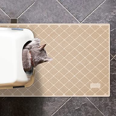 Niubya Premium Cat Litter Mat, 47" Long x 35" Wide, Non-Slip and Waterproof Design, Soft on Paws, Easy to Clean - Image 2