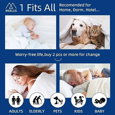 MEELUS Queen Mattress Protector, Breathable Waterproof Mattress Pad Cover Fitted Deep Pocket 8"-21", Soft Noiseless Mattress Cover Washable Cooling Padded for Home Hotel Bedroom, Gray - Image 6