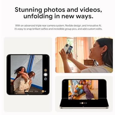 Google Pixel 9 Pro Fold - Unlocked Android Smartphone with Gemini - Advanced Triple Rear Camera System - Foldable Display - Hands-Free Video - Obsidian - 256 GB - Image 5