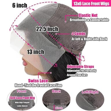 Xhisae 30 Inch Deep Wave Lace Front Wigs Human Hair 200 Density 13x6 HD Transparent Lace Frontal Wigs Human Hair Pre Plcked Curly Human Hair Wig for Women Deep Curly Glueless Wigs with Baby Hair - Image 5