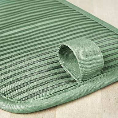 KitchenAid Beacon Two-Tone Non-Slip Pot Holder Set, Pistachio/Graphite Green, 7"x10", 2 Piece - Image 3