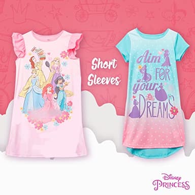Disney Girls' Princess 3-Pack Nightgown, GIRLS RULE 3, 6 - Image 7