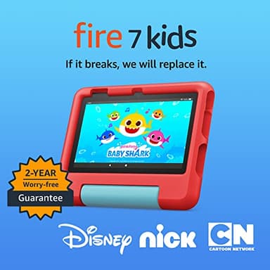 Amazon Fire 7 Kids tablet (newest model) ages 3-7. Top-selling 7" kids tablet on Amazon. Includes ad-free and exclusive content, easy parental controls, 10-hr battery, 16 GB, Red - Image 7