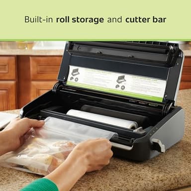 FoodSaver Vacuum Sealer Machine, Automatic Bag Detection, Sous Vide Friendly, with sealer bags, roll, handheld vacuum sealer, black - Image 5