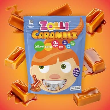 Zollipops Sugar-Free Caramelz, Teeth-Friendly Low Calorie Candy, Keto & Diabetic Friendly, Gluten-Free, Kosher, 3oz Bag - Image 5