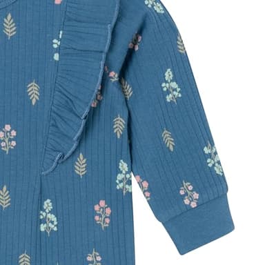 Gerber Baby Girls' Ruffle-Edge Romper, Garden Floral, 0-3 Months - Image 3