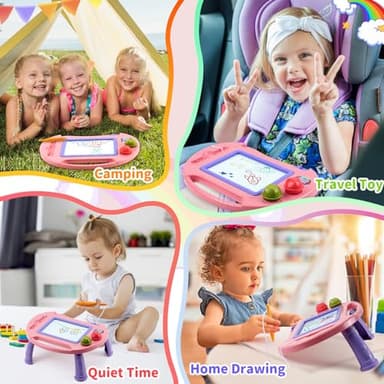 BABLOCVID Toddler Toys,Toys for 1-2 Year Old Girls,Magnetic Drawing Doodle Board for Kids Toy,Educational Learning Baby Toy for 18 Months 1 2 3 Year Old Girl Boy Birthday Easter Gifts,Arts and Crafts - Image 4