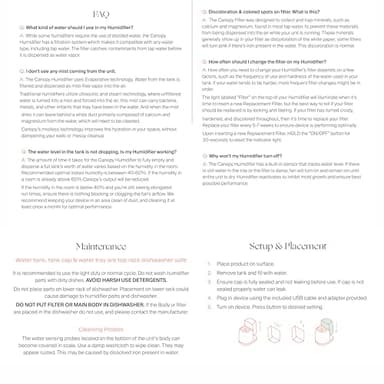 Canopy Bedside Evaporative Humidifier - 36 HR Run Time, 2.5L Capacity - No Mist - Help Alleviate Symptoms of Allergies, Flu, Cold, Dry Skin Includes Humidifier, Unwind Aroma, Filter - White - Image 7