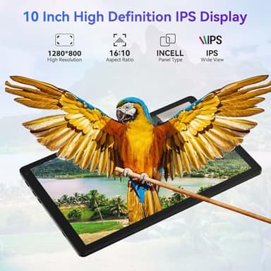 Tablet 10 Inch Android 15 OS GMS Certified Tablets PC 1.8 GHz 5-Core 16 (3+13) GB RAM 32 GB ROM 1 TB Expandable 1280x800 HD IPS Touch Screen 5000 mAh WiFi 6 Bluetooth 5.4 Dual Camera 2025 (Black) - Image 5