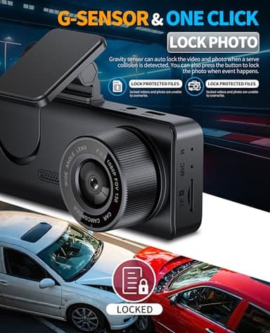 Dash Cam for Car, Front Dual Channel Dash Cam WiFi, Dash Camera for Cars 2.0" IPS Screen, App Control, G-Sensor, Loop Recording, 170° Wide Angle, Night Vision, Parking Mode - Image 5