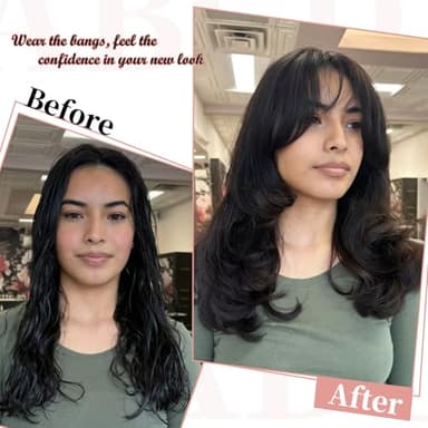 EINAEY Bangs Hair Clip - Brown Black Clip in Bangs Real Human Hair, Fake Bangs Clip on Bangs for Women Fringe with Temples French Bangs Hair Extensions for Daily Wear - Image 4