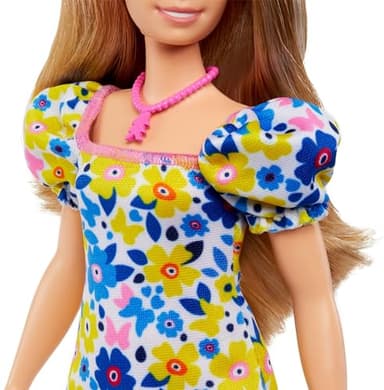Barbie Fashionistas Doll #208 with Down Syndrome Wearing Floral Dress, Created in Partnership with The National Down Syndrome Society - Image 4