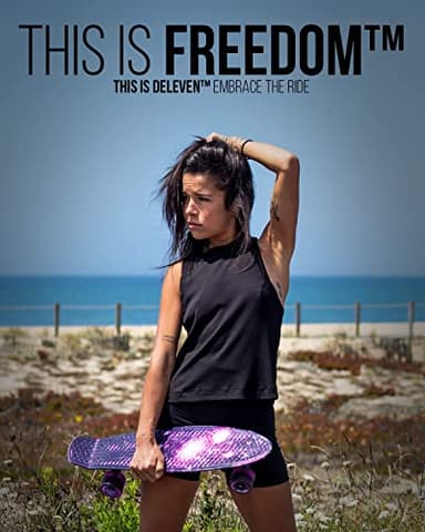 Deleven 22" Skateboard with Bright LED Wheels, Skate Tool, ABEC 7 Bearings - for Kids Beginners Adults - Image 7