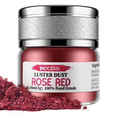 INOCERIS Edible Luster Dust, 5 Grams Food Grade Cake Dust Shimmer Metallic Food Coloring Powder for Cake Decorating, Baking, Fondant, Chocolate, Candy, Drinks, Cookies - Image 1