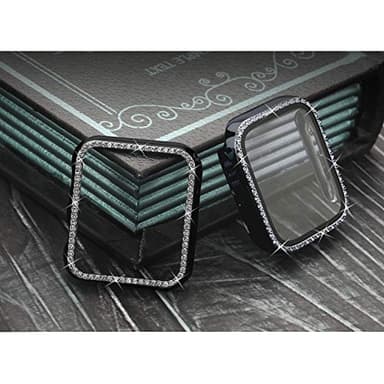 Mesime Compatible for Apple Watch Band with Screen Protector Case, Jewelry Replacement Bands 46mm 45mm 44mm 42mm 41mm 40 mm 38mm 2 Pack Protective Cover for iWatch Series 11/10/9/8/7/6/5/4/3/2/1/SE Women - Image 5