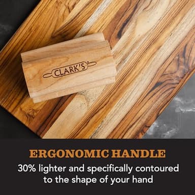 CLARK'S Cutting Board Oil & Wax Applicator - Elegant Design With Ergonomic Handle - Restores Beauty Of Your Butcher Block And Wood Surfaces - Smooth And Consistent Finish - Made From Hardwood Maple - Image 4