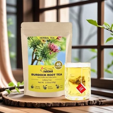 FullChea - Burdock Root Tea Bags, 40 Teabags, 2.5g/bag - Premium Burdock Root - Non-GMO - Naturally Caffeine-free Herbal Tea - Aid in Digestion & Improving Liver Health - Image 5