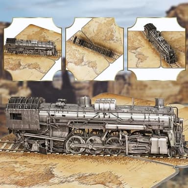 Steam Train 3D Pop Up Birthday Card for Men, Vintage Steam Train Design, Handmade Birthday Card, Ideal Gift for Father's Day, Birthday for Dad, Grandad, Husband, Men, Boyfriend, Adults; 6" x 8" - Image 3