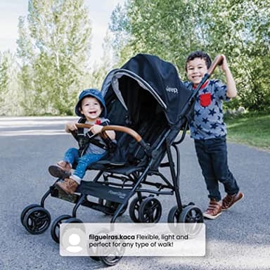 Jeep PowerGlyde Plus Side x Side Double Stroller by Delta Children, Black - Image 7