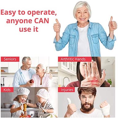 Kitchen Mama Auto Electric Can Opener: Open Your Cans with A Simple Press of Button - Automatic, Hands Free, Smooth Edge, Battery Operated, YES YOU CAN (Red) - Image 6