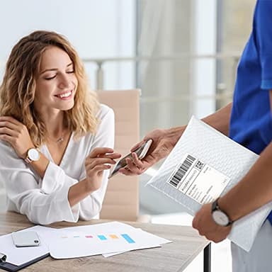 UCGOU Bubble Mailers 8.5x12 Inch White 25 Pack Usable Size 8.5x11 Poly Padded Envelopes #2 Medium Mailing Opaque Packaging Postal Self Seal Waterproof Boutique Shipping Bags for Clothes Makeup - Image 9