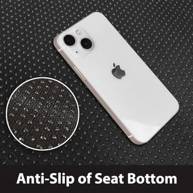 CAR PASS 3D Foam PU Leather Car Seat Covers, Universal Seat Covers Front 2 for Trucks SUV Sedan Automotive Seat Covers Armrest Airbag Compatible Waterproof Comfortable Faux Nappa Leather All Black - Image 9