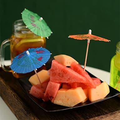 200PCS YAOSHENG 4 Inch Drink Umbrellas, Cocktail Picks, Colorful Cocktail Umbrellas Toothpicks for Drink&Food Restaurant, Bar,Hawaiian Beach Party Cake Decorating Supplies (Colorful) - Image 5