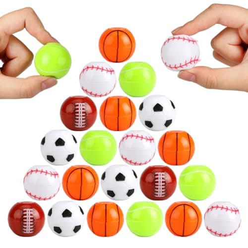 42 Pack Sport Party Favors, Mini Fidget Spinner Sport Ball Toys for Kids Fidget Toys Soccer Baseball for Kids 6-8 8-12 Goodie Bag Stuffers Christmas Birthday Gifts Treasure Box Classroom Prizes - Image 1